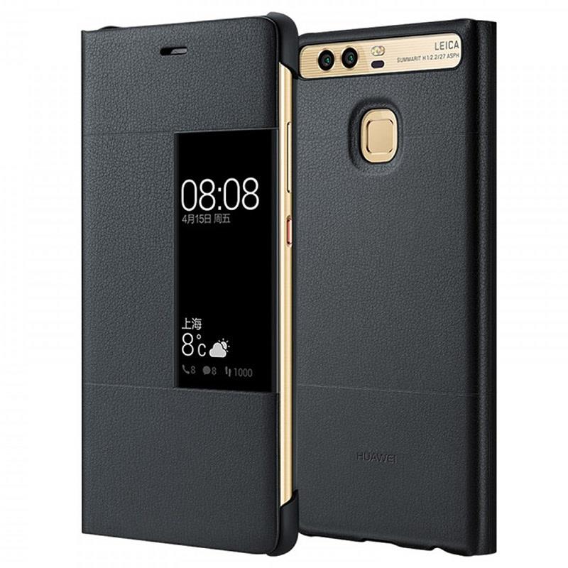 HUAWEII Custodia cover a libro Flip per Huawei P9 Plus dark grey